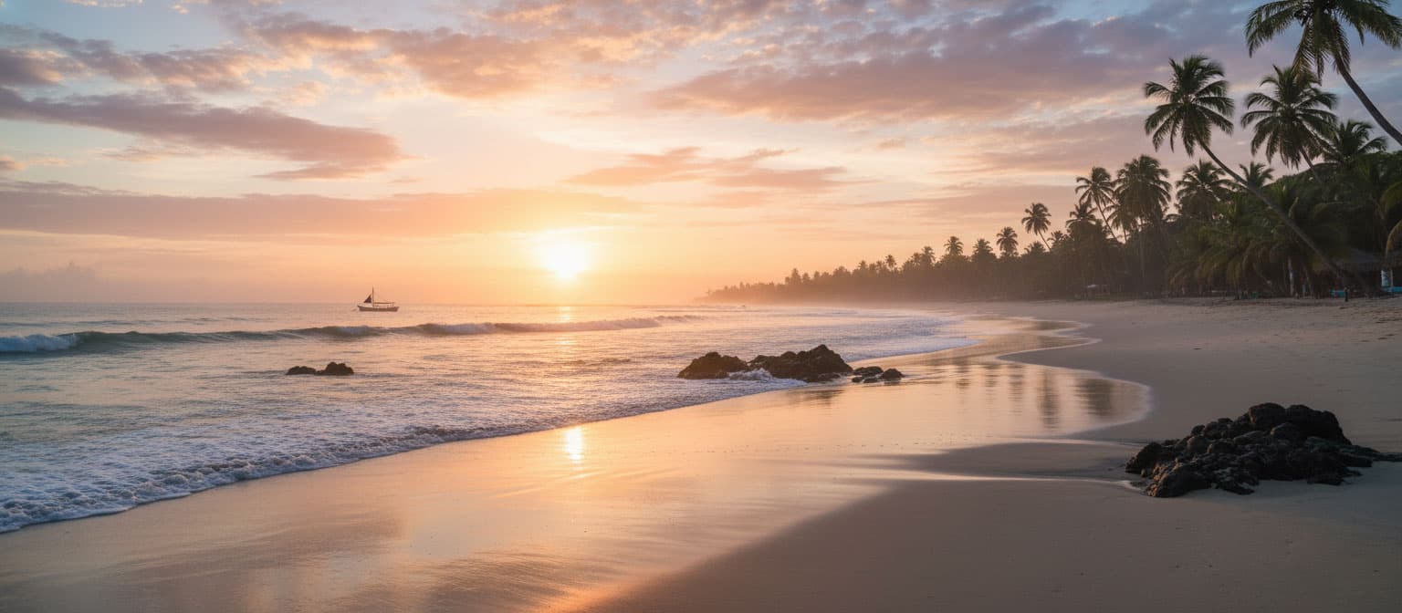 Beach in Panama at sunrise